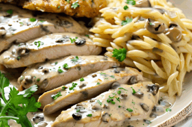 Chicken with Garlic Mushroom Sauce